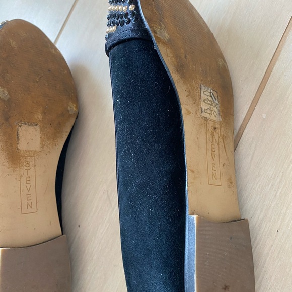 STEVEN by Steve Madden Black Flack Jeweled Gold - Picture 6 of 10